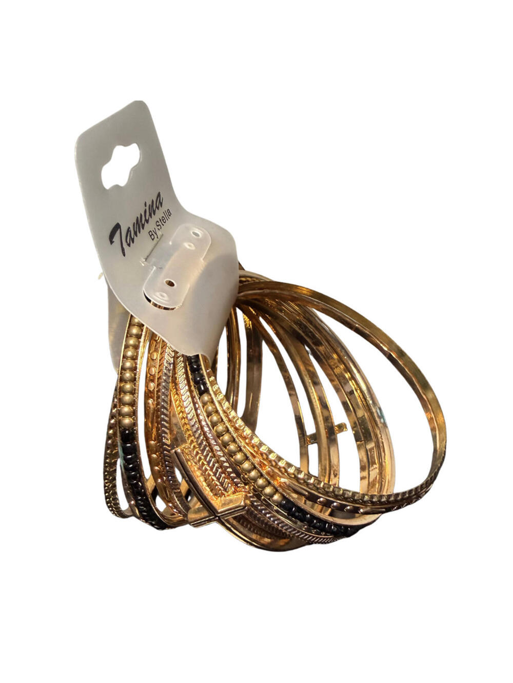 Tamina by Stella – Black/Gold Bangle Set
